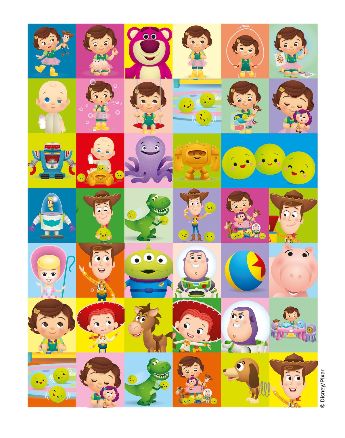 Toy Story Mini Staccattacca e colora Cute Stickers::Più di 60 adesivi