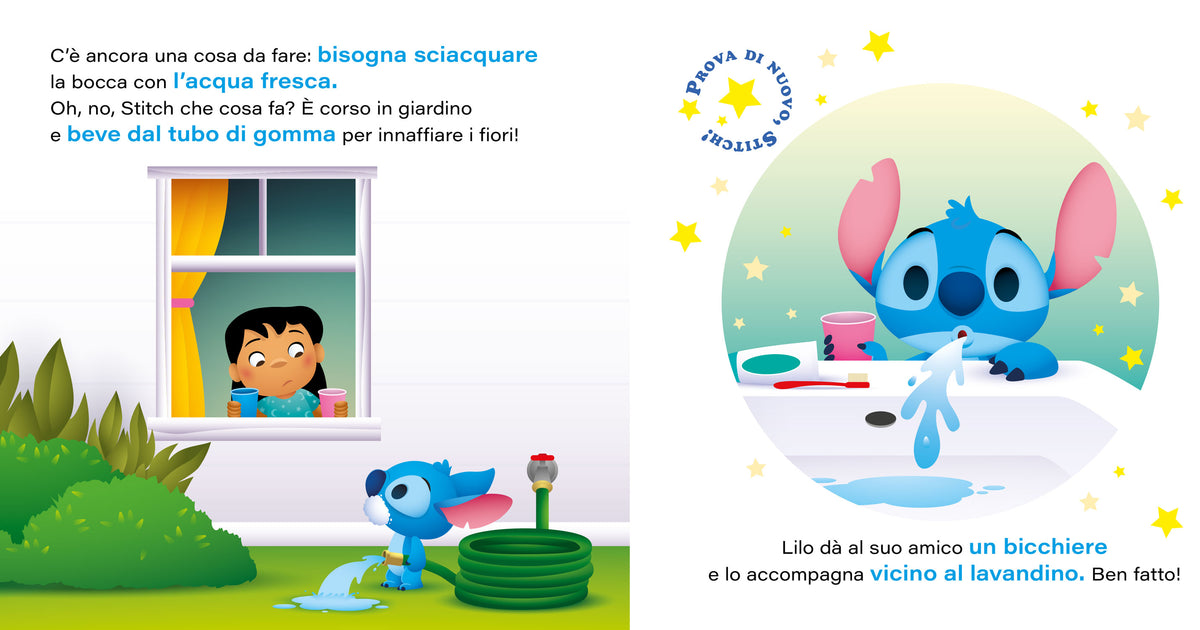 Libro Poti Puff Stitch - Il primo spazzolino::Schiaccia il nasino di Stitch