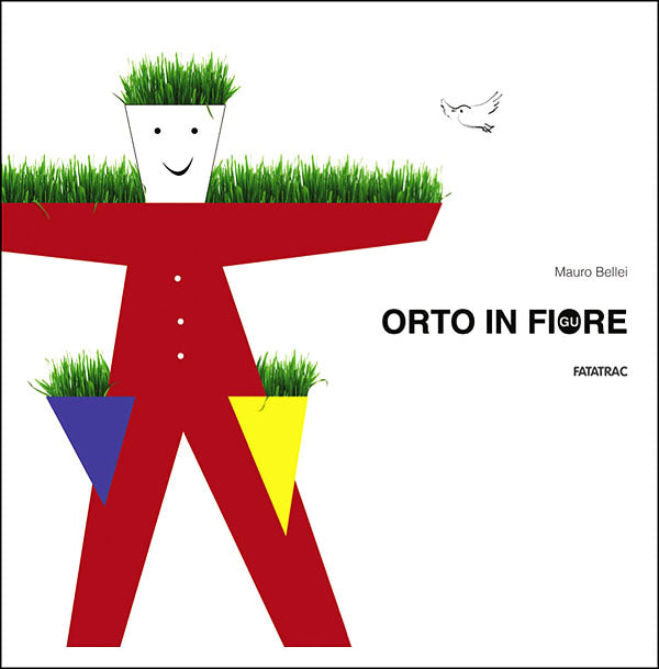 Orto in figure::La scatola contiene: un volume, stickers elettrostatici per comporre le figure, un contagocce, una bustina di semi, fustelle da incollare per creare uno spaventapasseri, vaso per piantare i semi