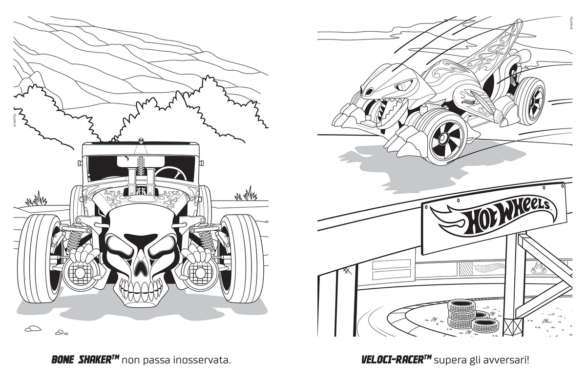 Hot Wheels. Il mio album pastello. Gare a colori
