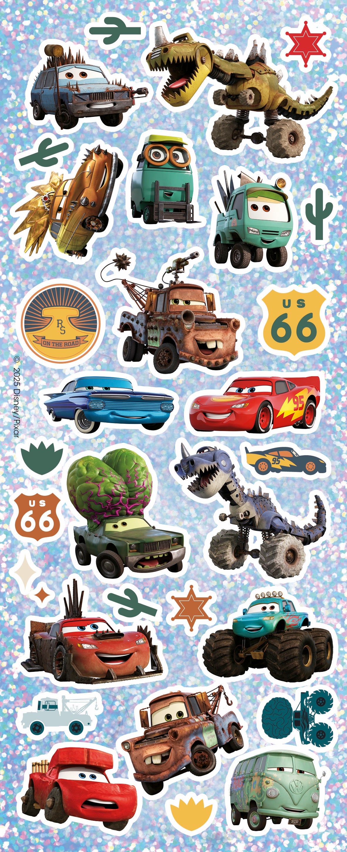 Cars on the road Bubble Stickers::Storia e giochi