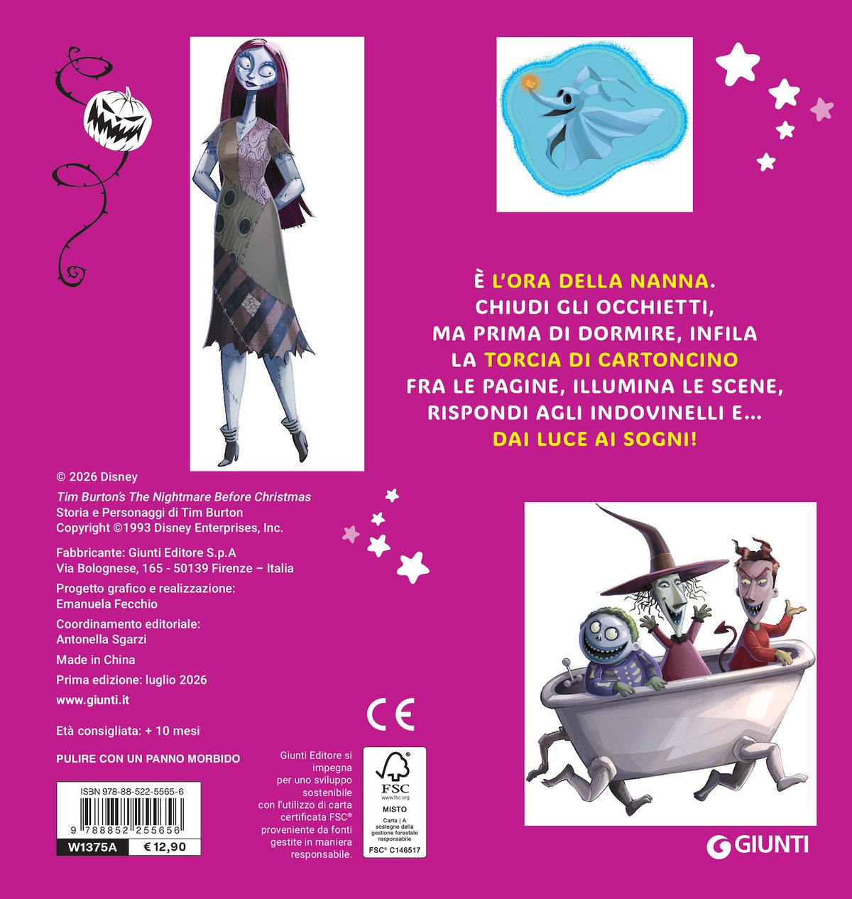 Brillanotte Disney The Nightmare before Christmas. Racconti per dare luce ai sogni::Con la torcia magica illumina la storia