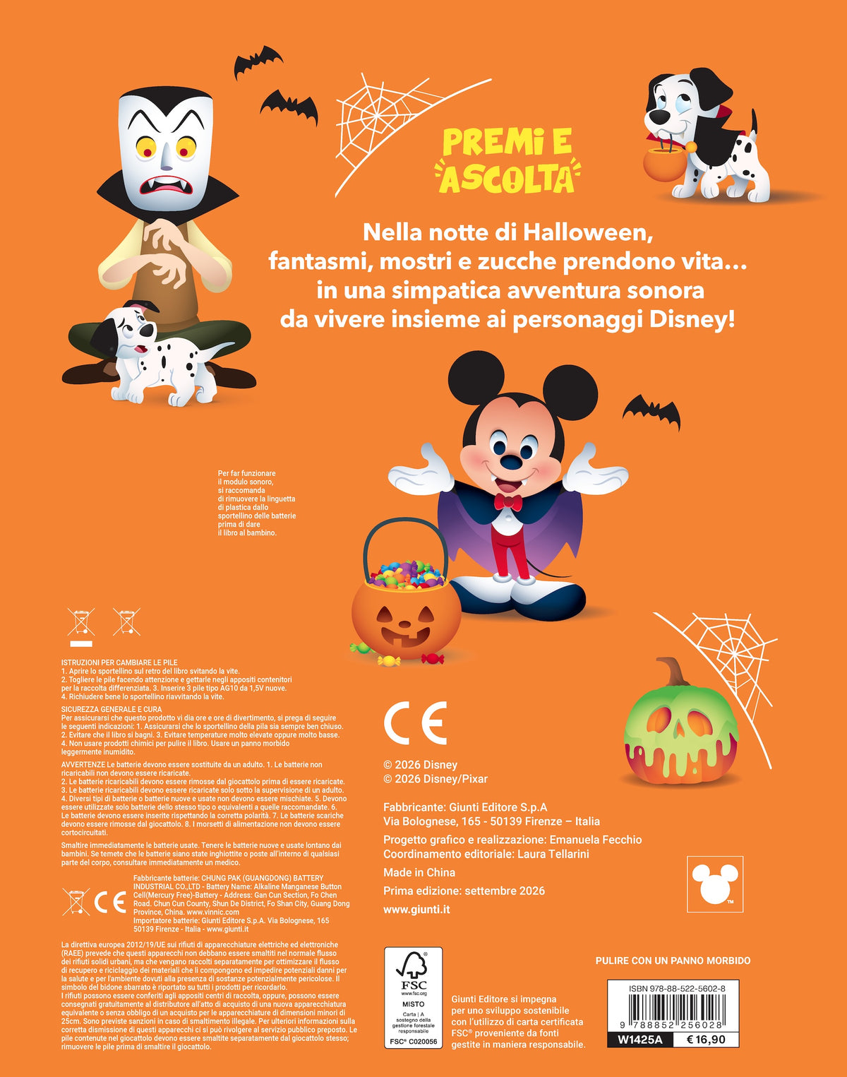 Brrr... Che paura Premi e ascolta Disney. Con 10 tasti