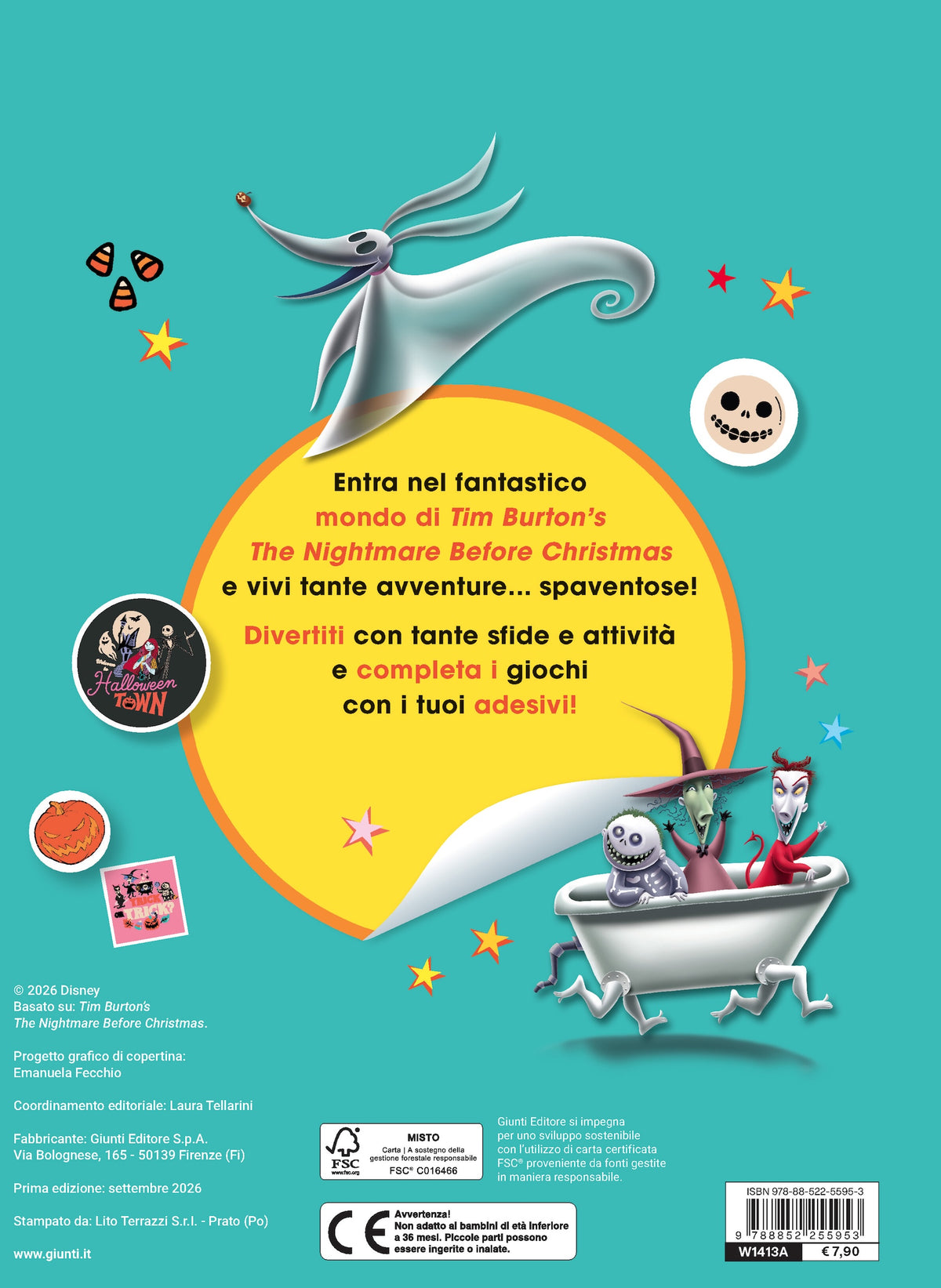 500 Sticker The Nightmare before Christmas::Tante attività nella città di Halloween