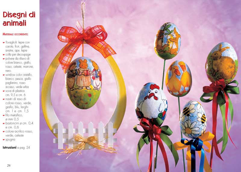 Uova decorate con decoupage e window color