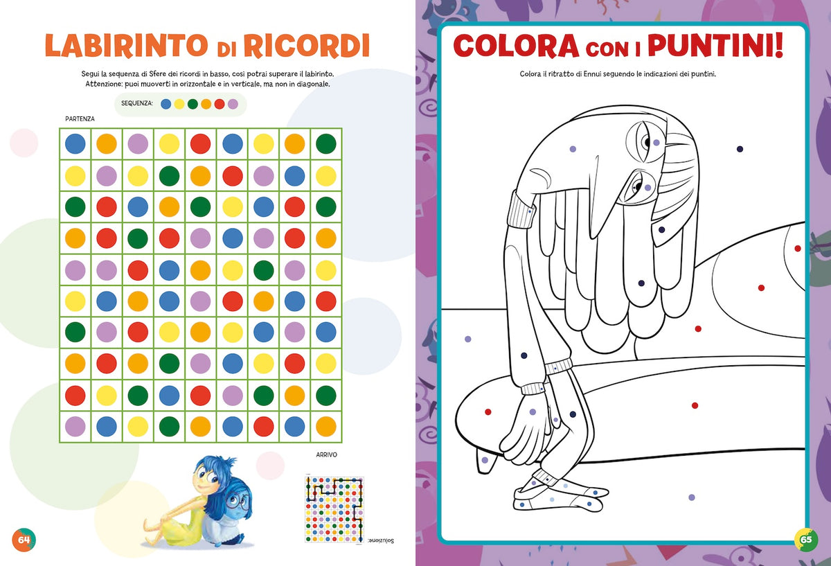 100 Pagine di giochi e attività Inside Out 2::Con tanti adesivi