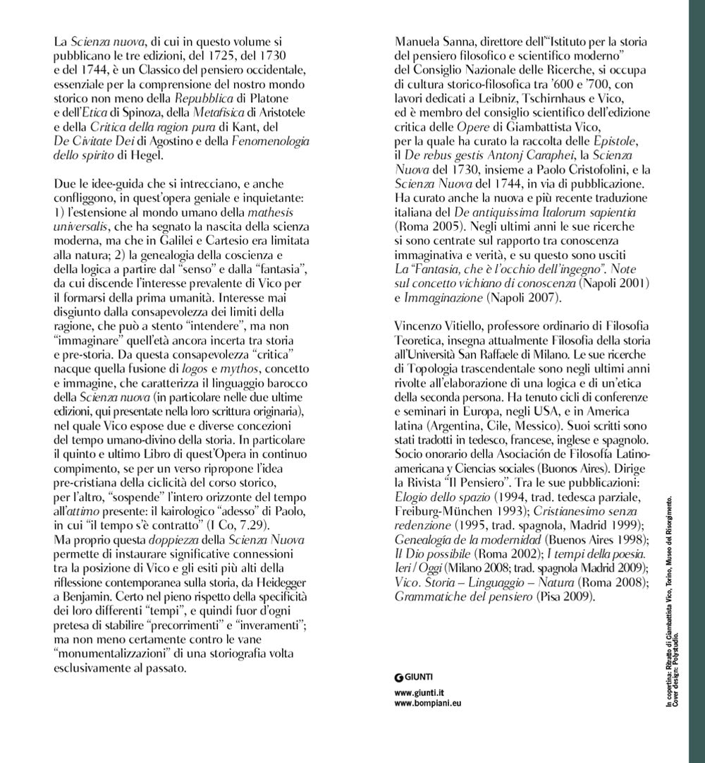 La Scienza nuova::Le tre edizioni del 1725, 1730 e 1744