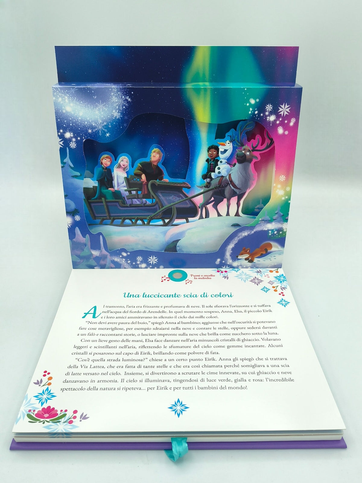 Frozen Magie di neve. I Grandi Pop-up 3d musicali::Premi la nota. Ascolta la melodia