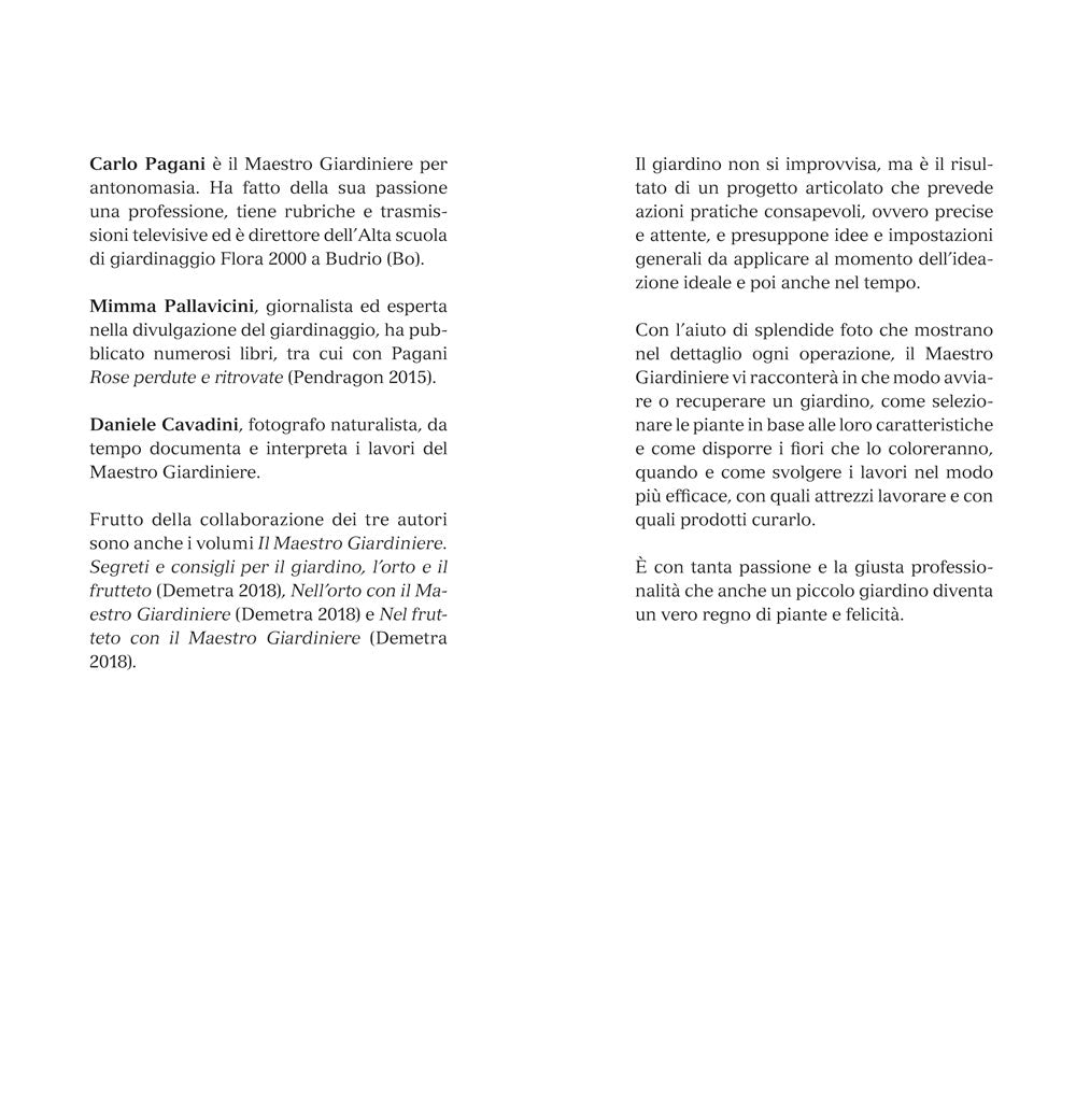 Nel giardino con il Maestro Giardiniere
