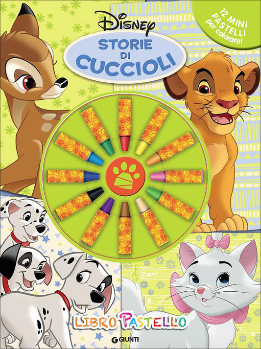 Storie di cuccioli Libro pastello::12 mini pastelli per colorare!
