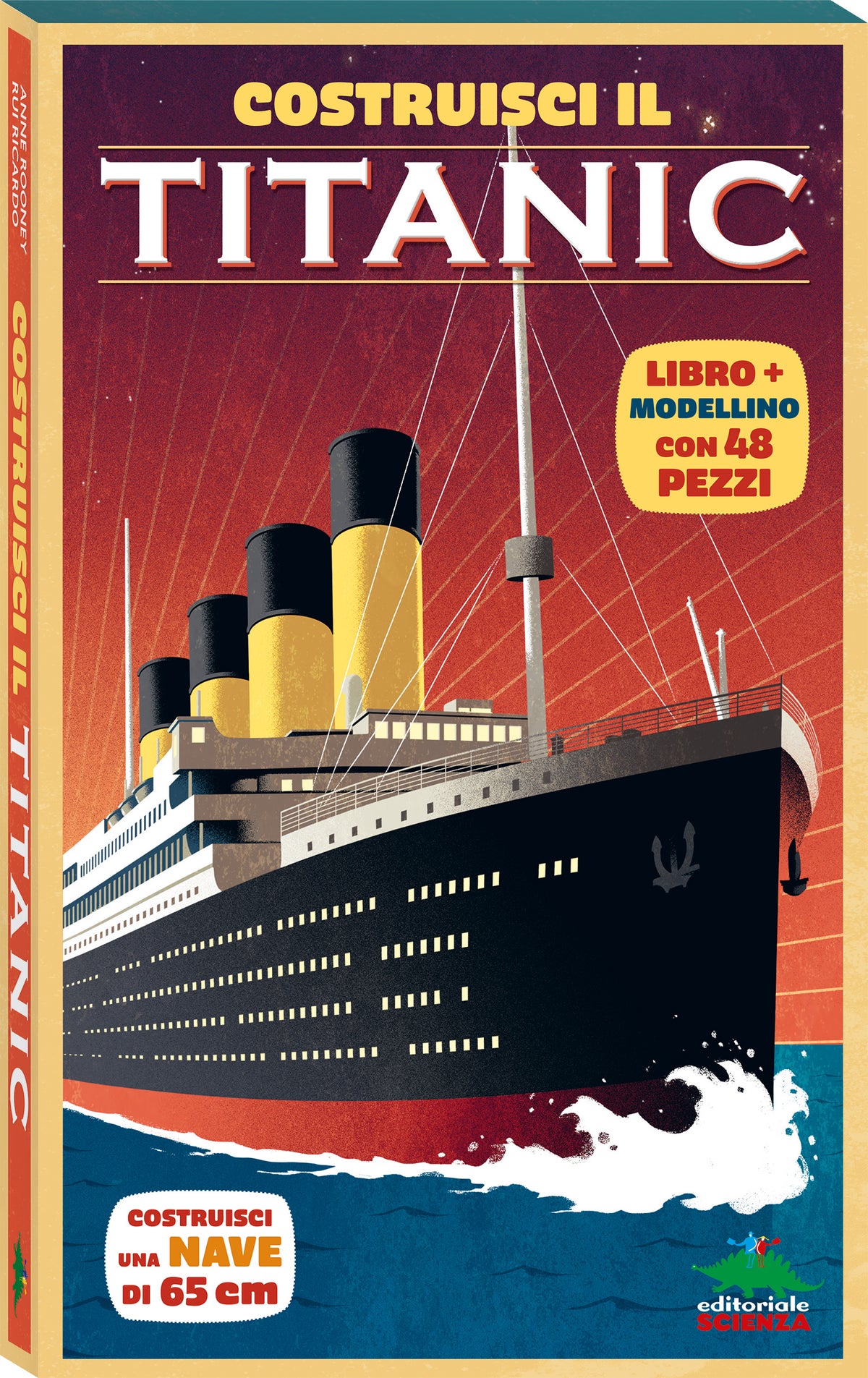 Costruisci il Titanic::Costruisci una nave di 65cm – Libro + modellino con 48 pezzi