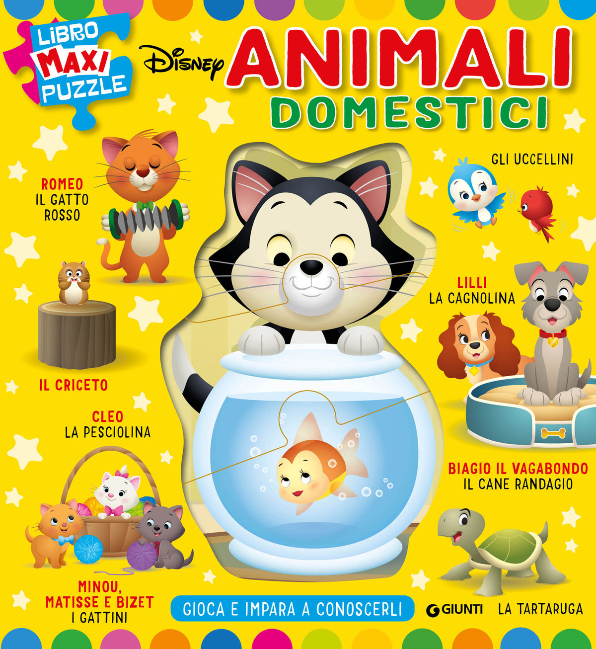 Libro Maxi Puzzle Disney Animali domestici::Gioca e impara a conoscerli
