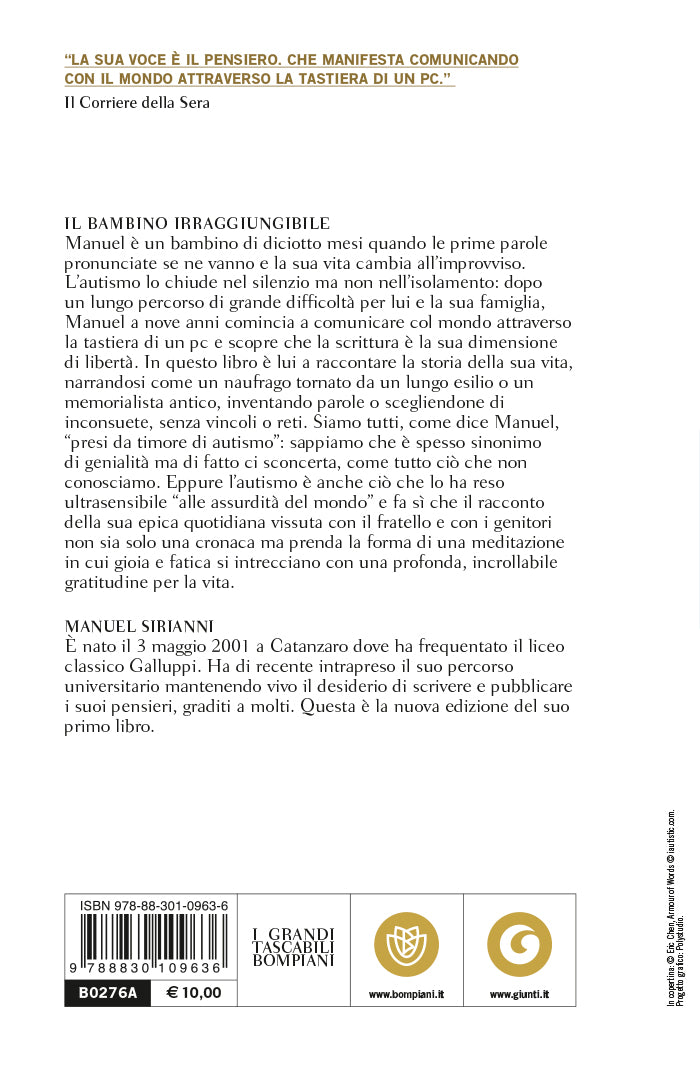Il bambino irraggiungibile::Storia di un ragazzo autistico non verbale ma pensante