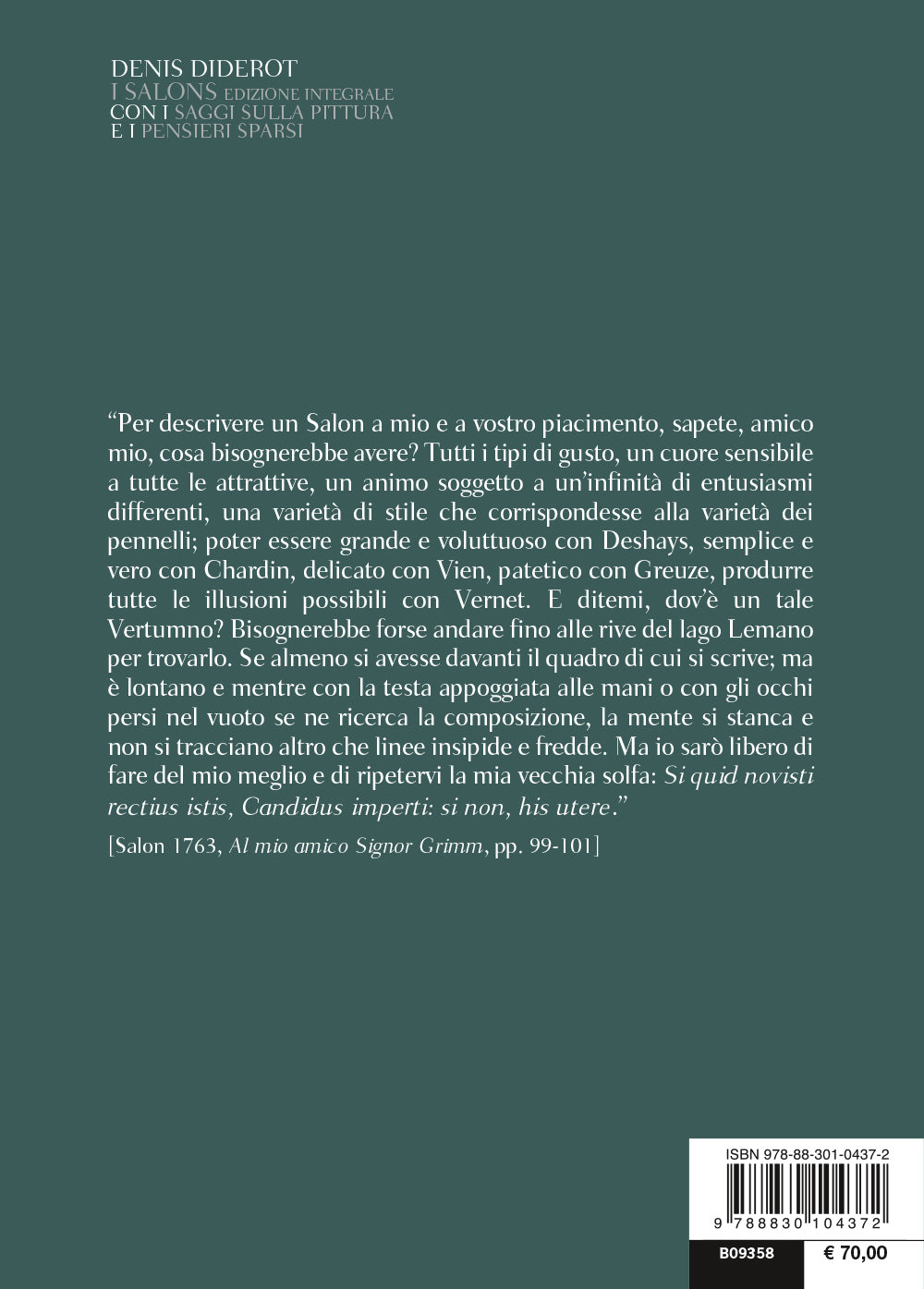 I Salons::Con i Saggi sulla pittura e i Pensieri sparsi