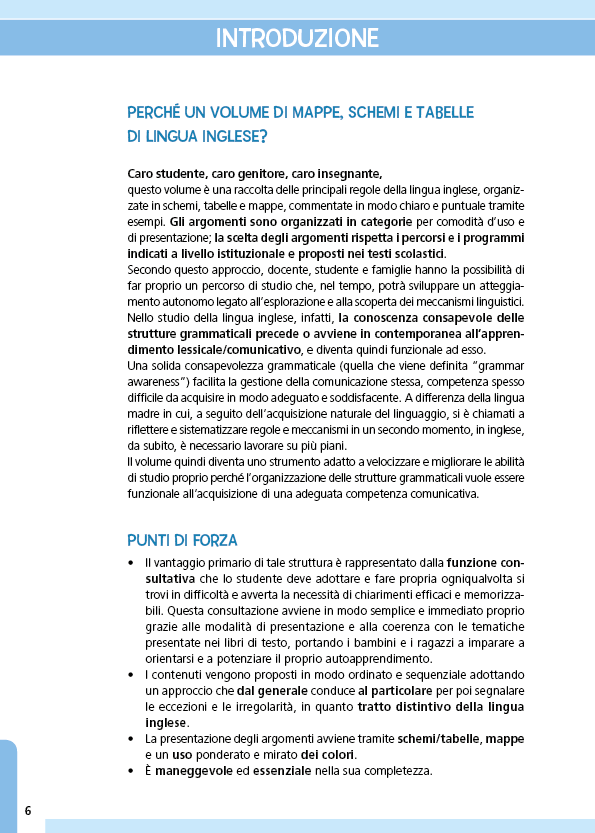 Il Diario delle Regole di Inglese::Mappe, schemi e tabelle