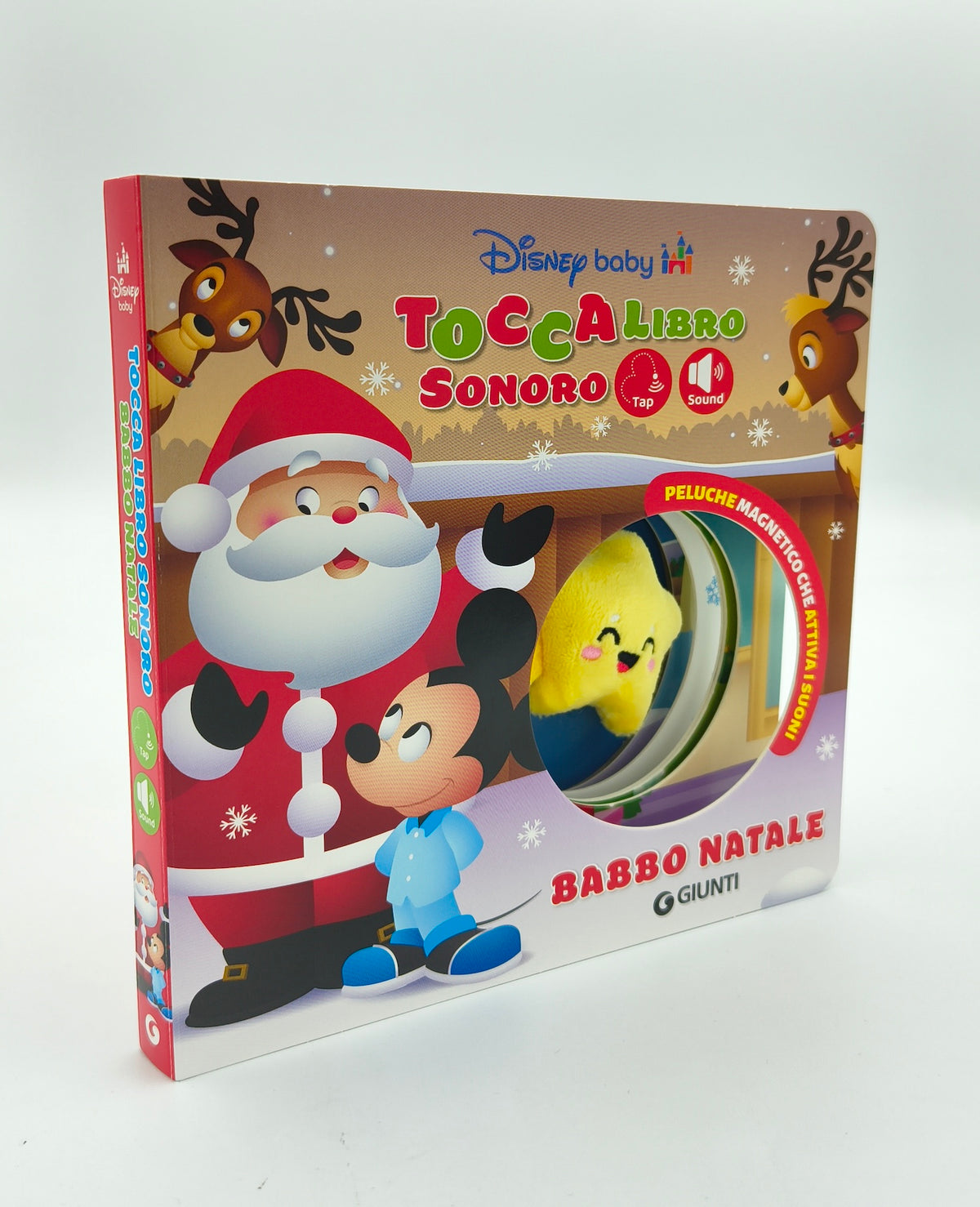 Babbo Natale Toccalibro sonoro Disney baby. Con stellina magnetica