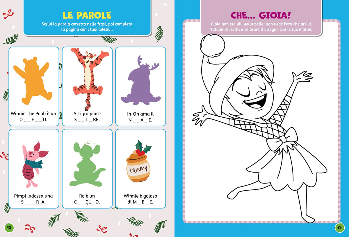 500 Sticker Natale Disney/Pixar::Tante attività per un Natale in allegria