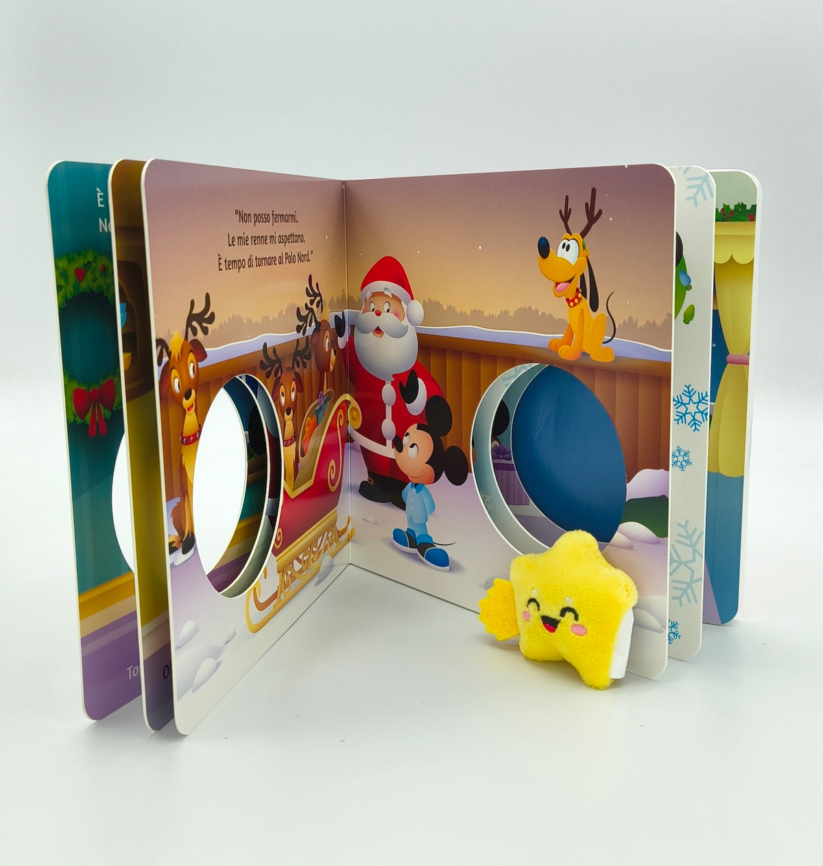 Babbo Natale Toccalibro sonoro Disney baby. Con stellina magnetica