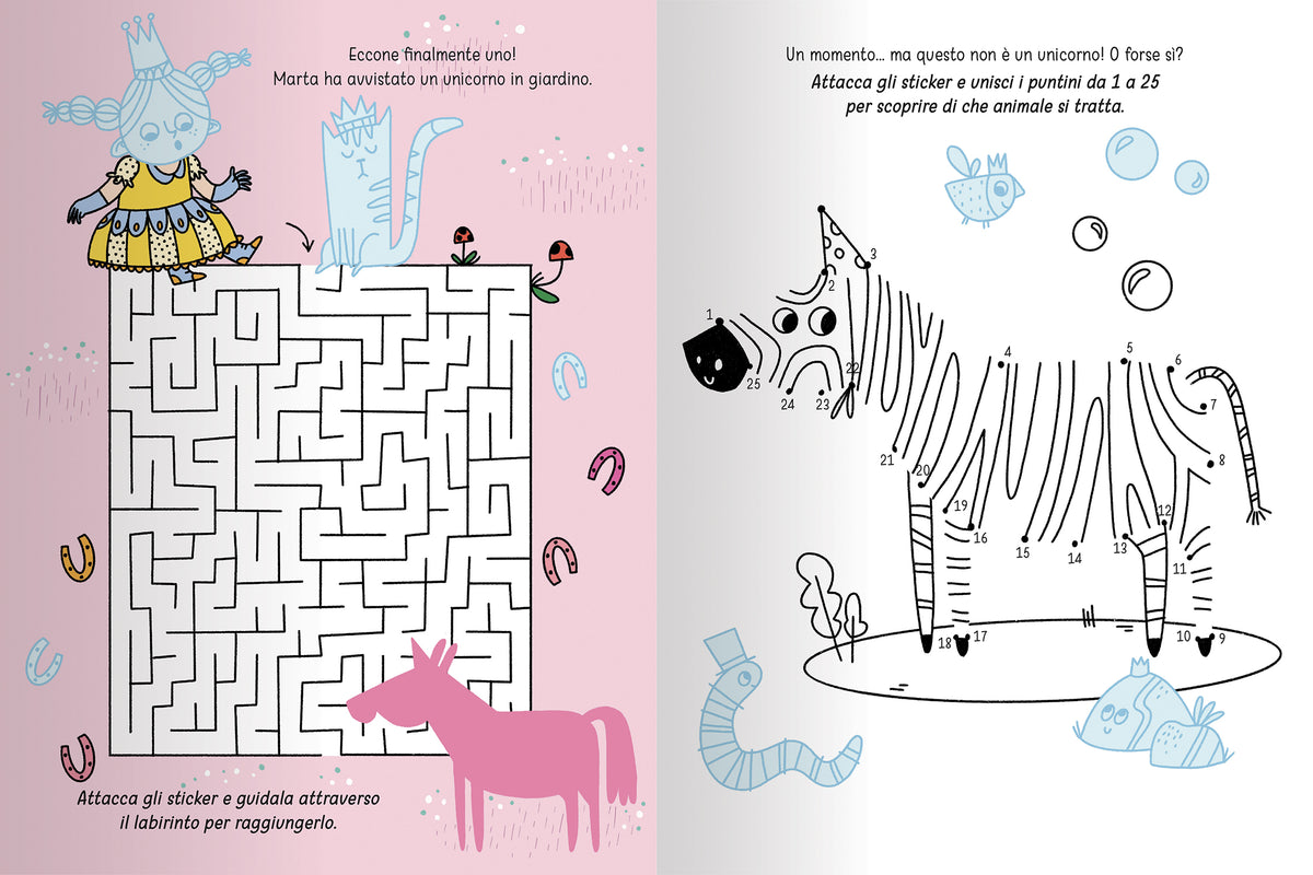 Principesse e Unicorni::Attività, Tatuaggi e Sticker