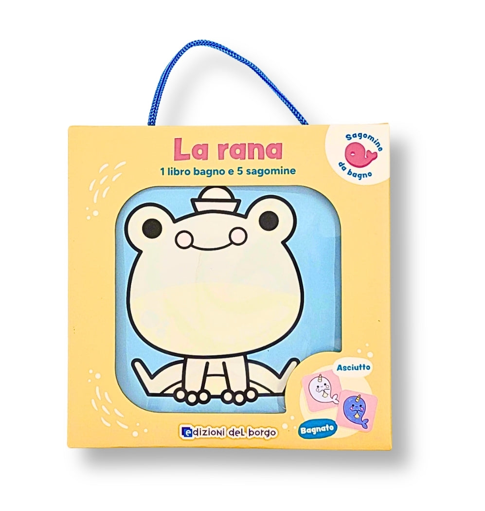 Sagomine da bagno - La rana::1 libro bagno e 5 sagomine