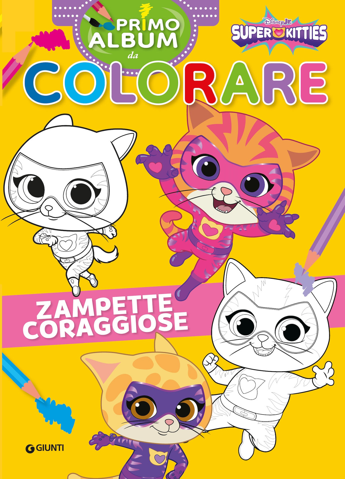 Super Kitties Primo album da colorare::Zampette coraggiose