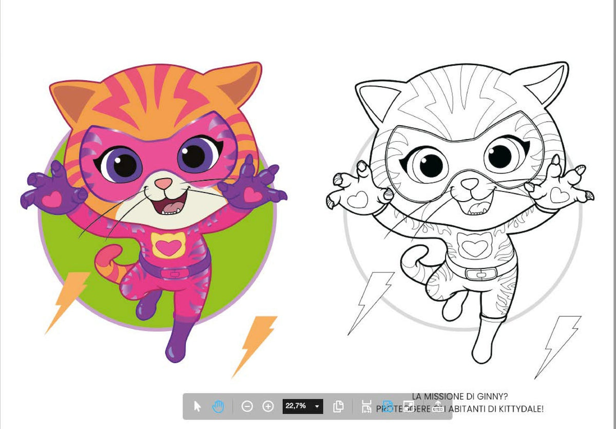 Super Kitties Primo album da colorare::Zampette coraggiose
