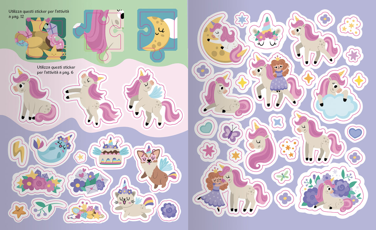 Unicorni::Giochi, Attività, Sticker