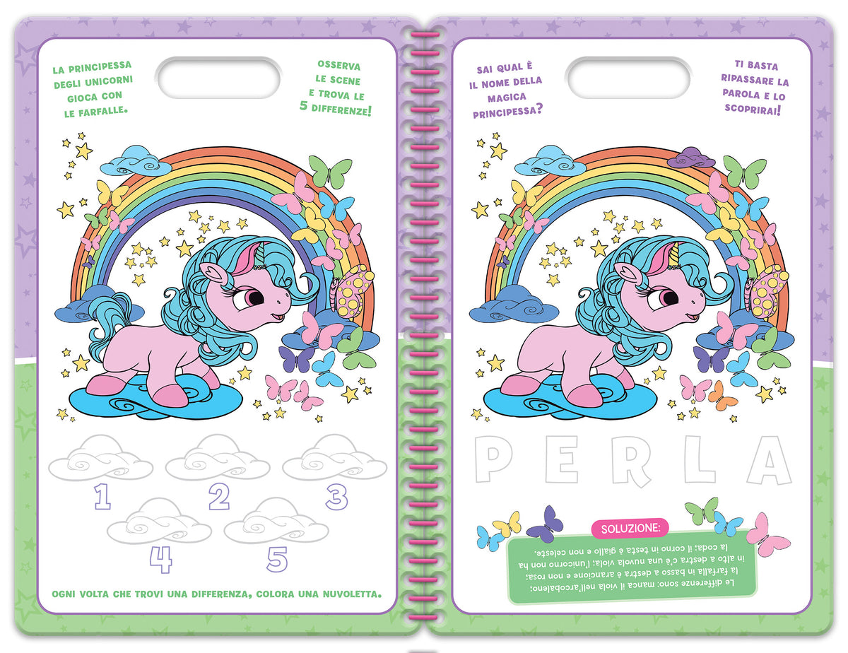 I Love Unicorns. Puffy sticker. Magie tra le nuvole