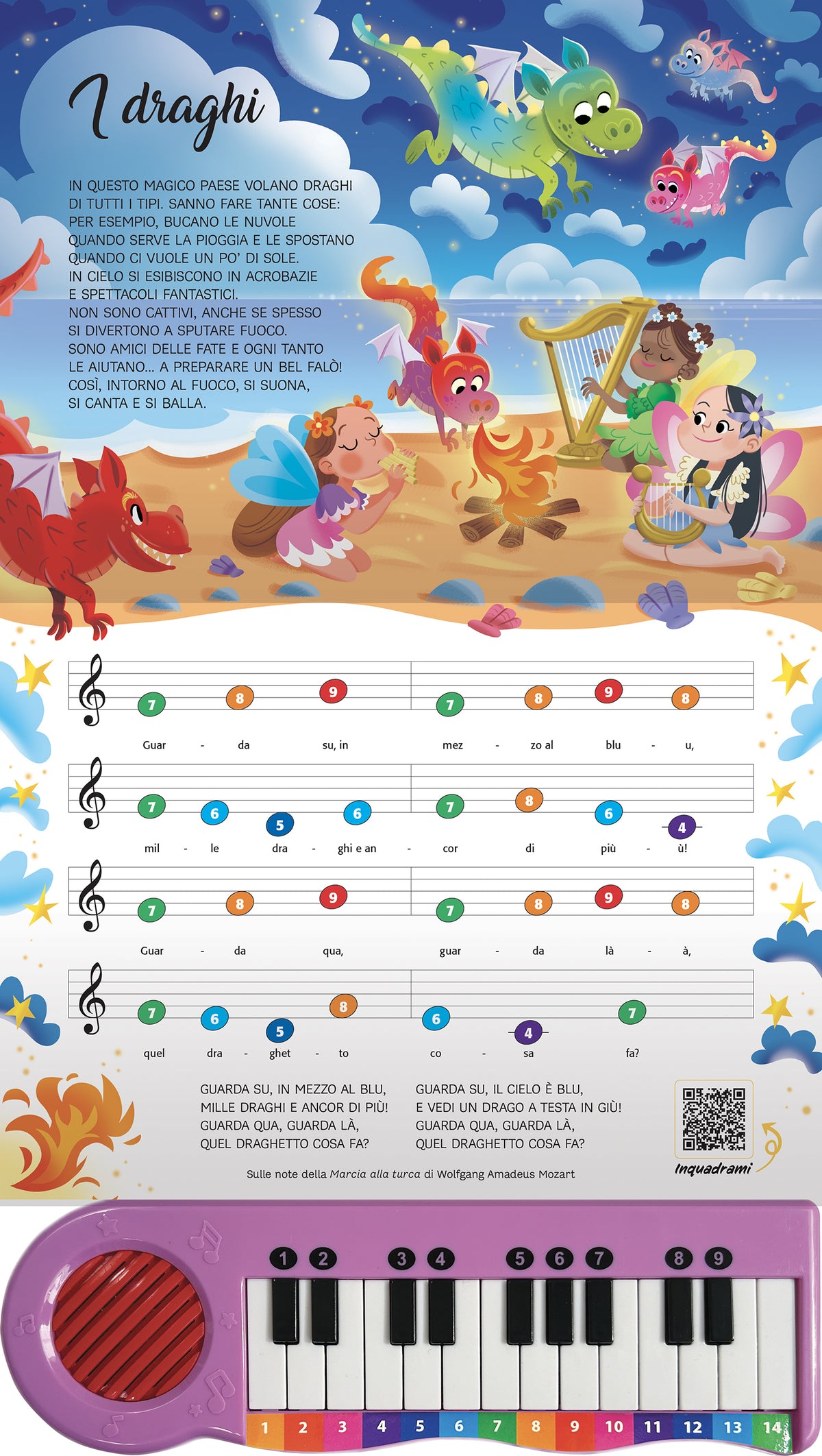 Il libro pianoforte Mondi Magici::Con 8 famose musiche classiche da cantare e suonare!