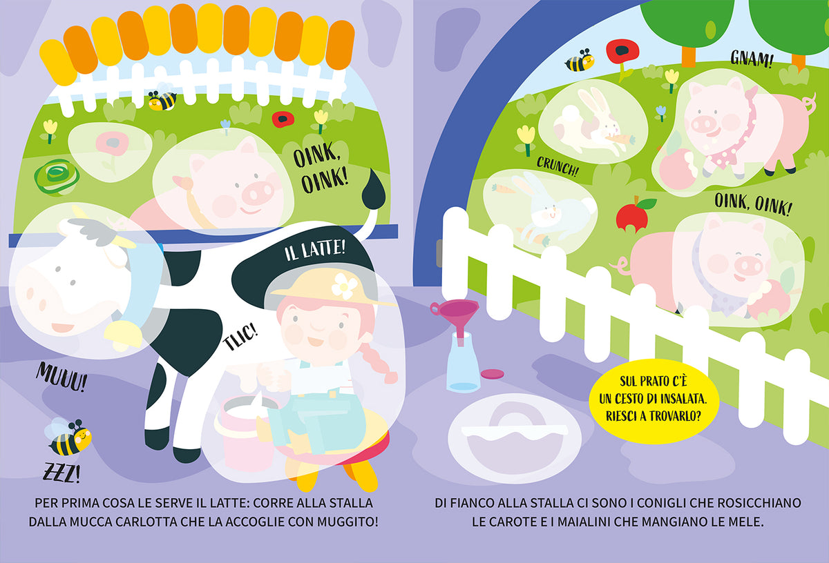 Io coloro con gli sticker. Fattoria