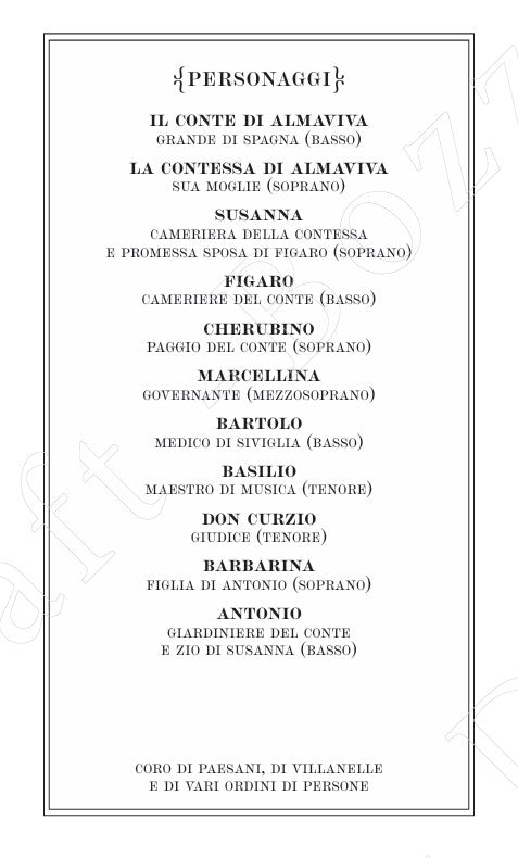 LE NOZZE DI FIGARO