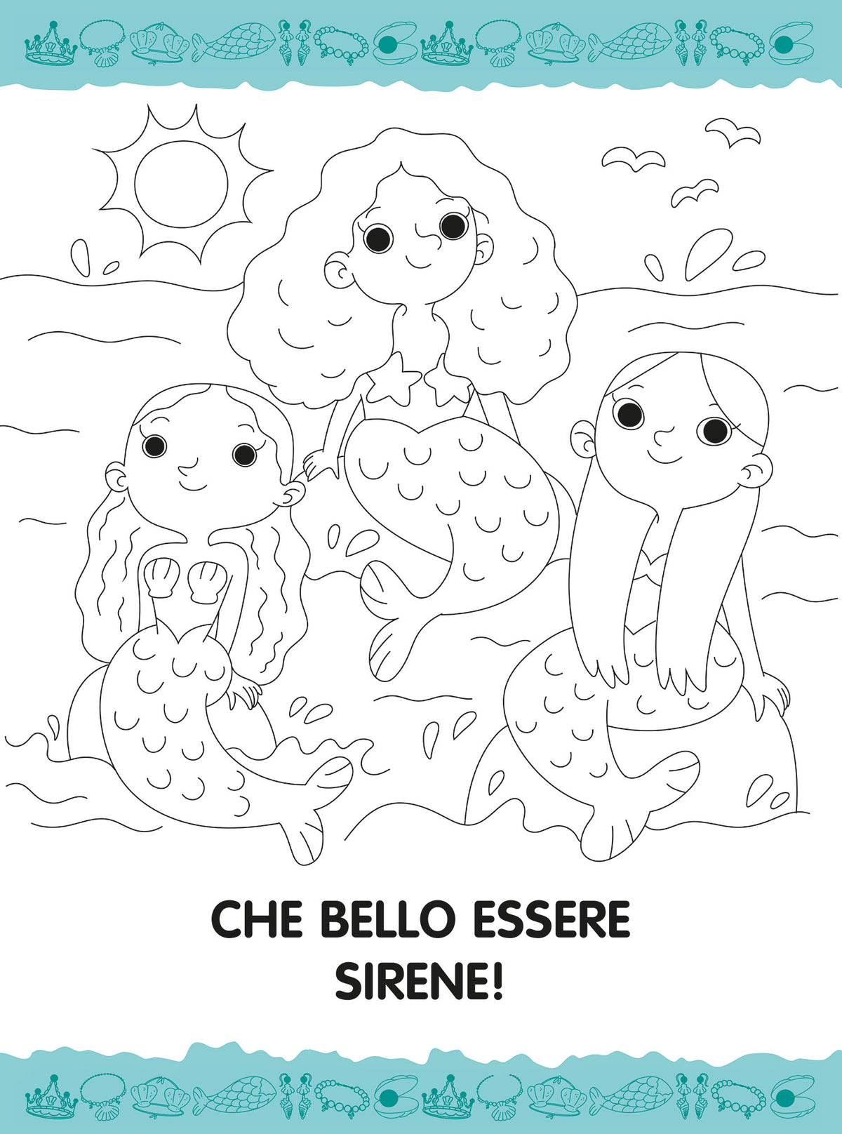Colora e gioca con le sirene::Con stickers