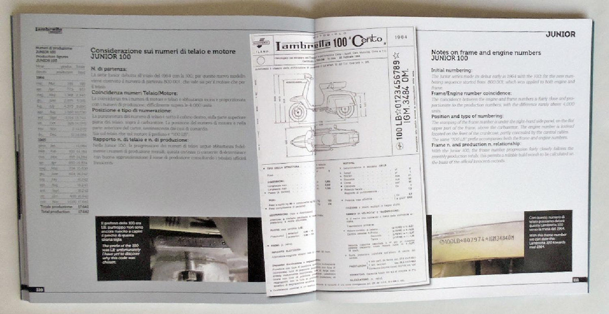 Lambretta Junior 50, 100, 125 :: Storia Modelli e documenti/History, models and documents (Ediz. bilingue italiano/inglese )