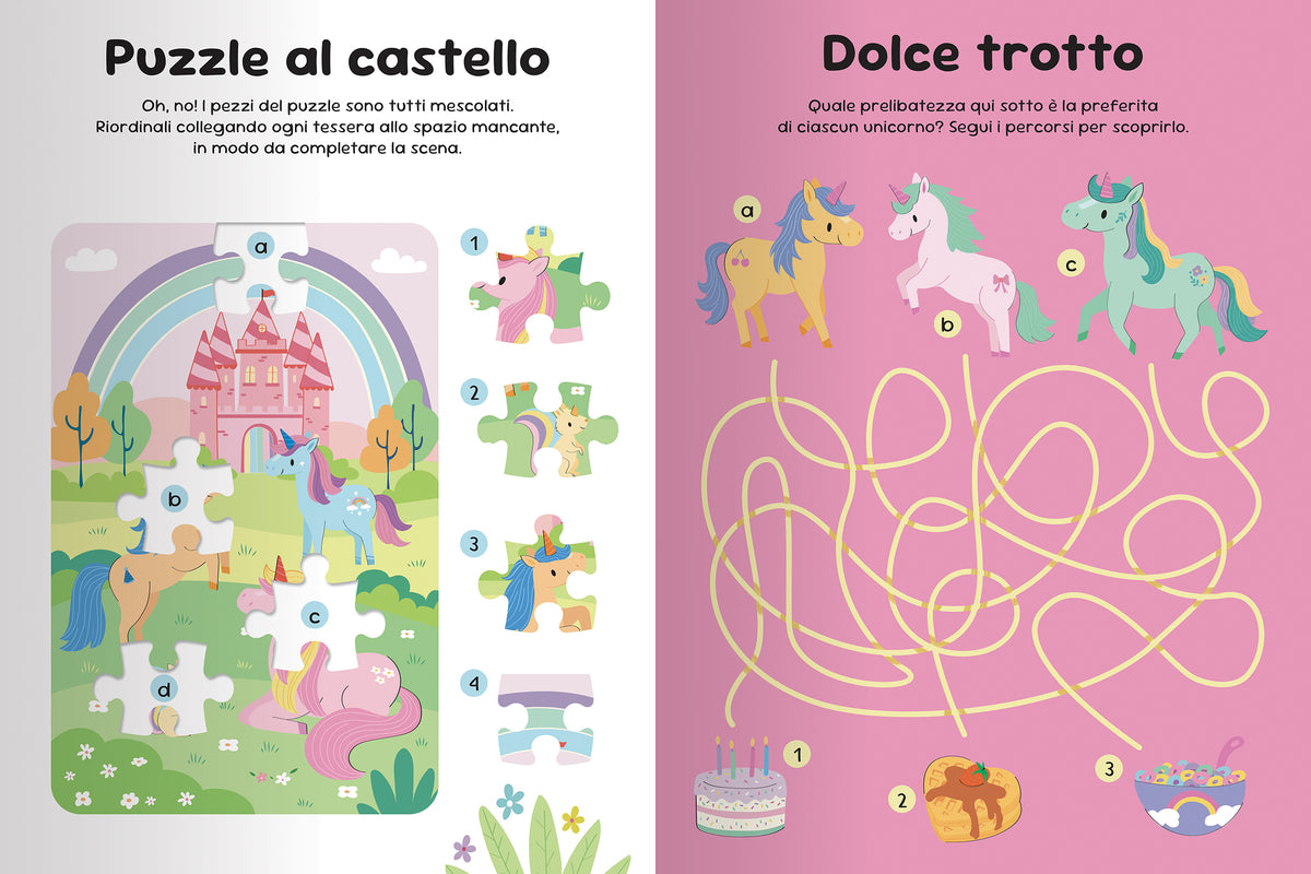 Unicorni Sticker Profumati::Stcker, Coloring, Attività divertenti