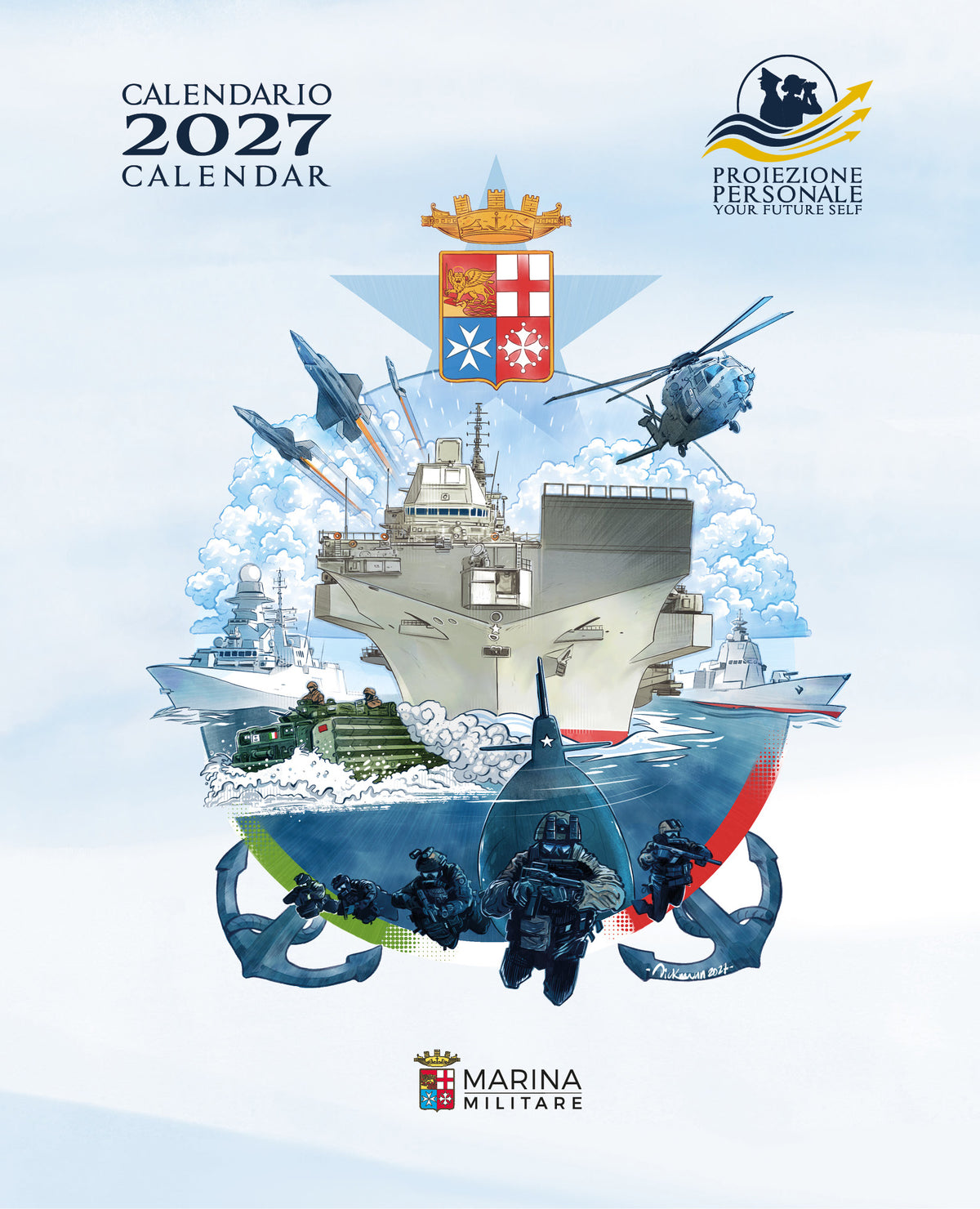 Calendario Marina Militare 2027 - da parete ::Proiezione personale