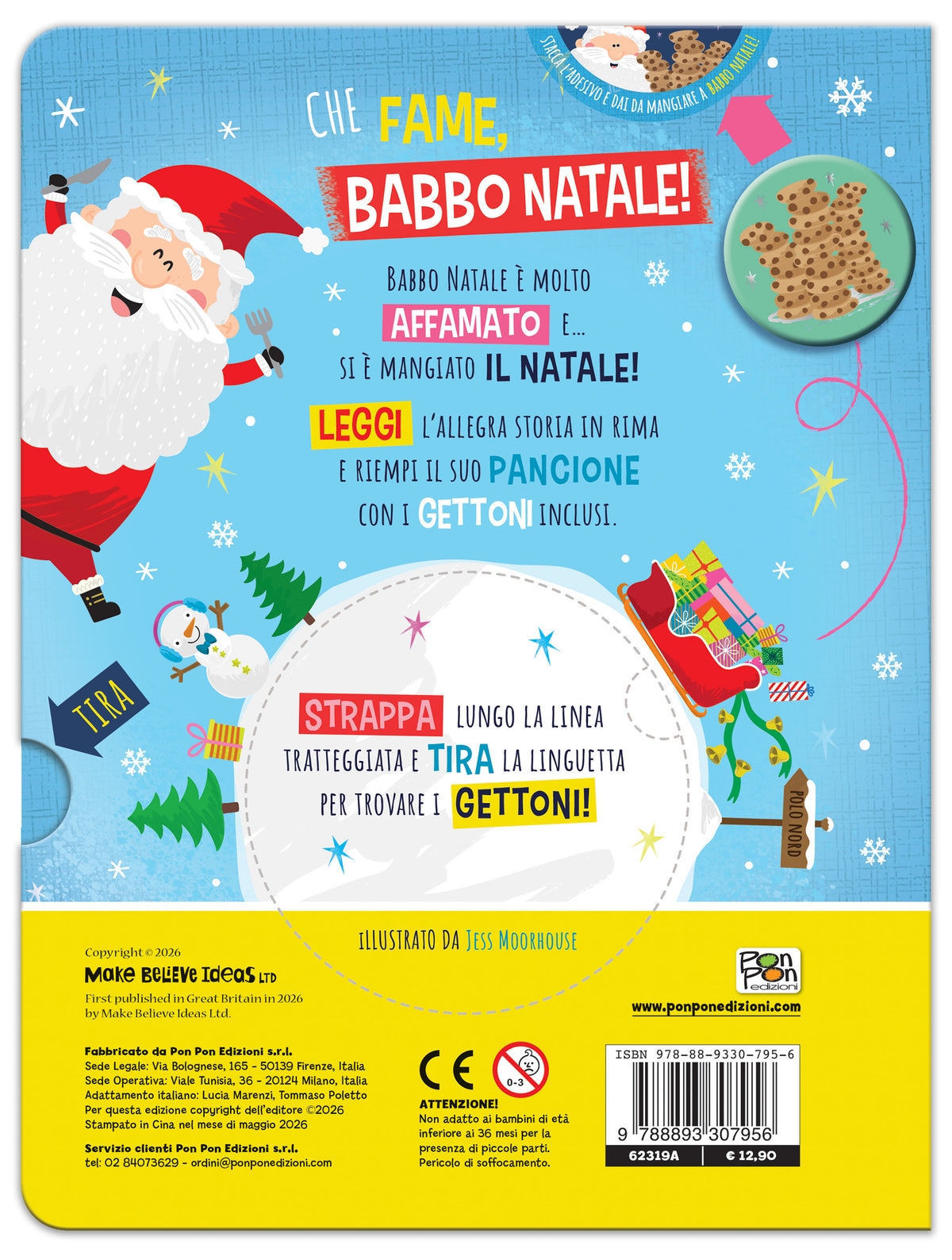 Che fame, Babbo Natale! Libro con gettoni