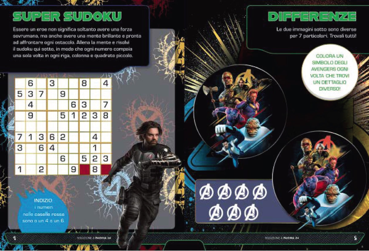 Avengers: Doomsday Sfide da supereroi. Sudoku, cruciverba, enigmi e giochi di abilità dal Multiverso::Con più di 100 adesivi