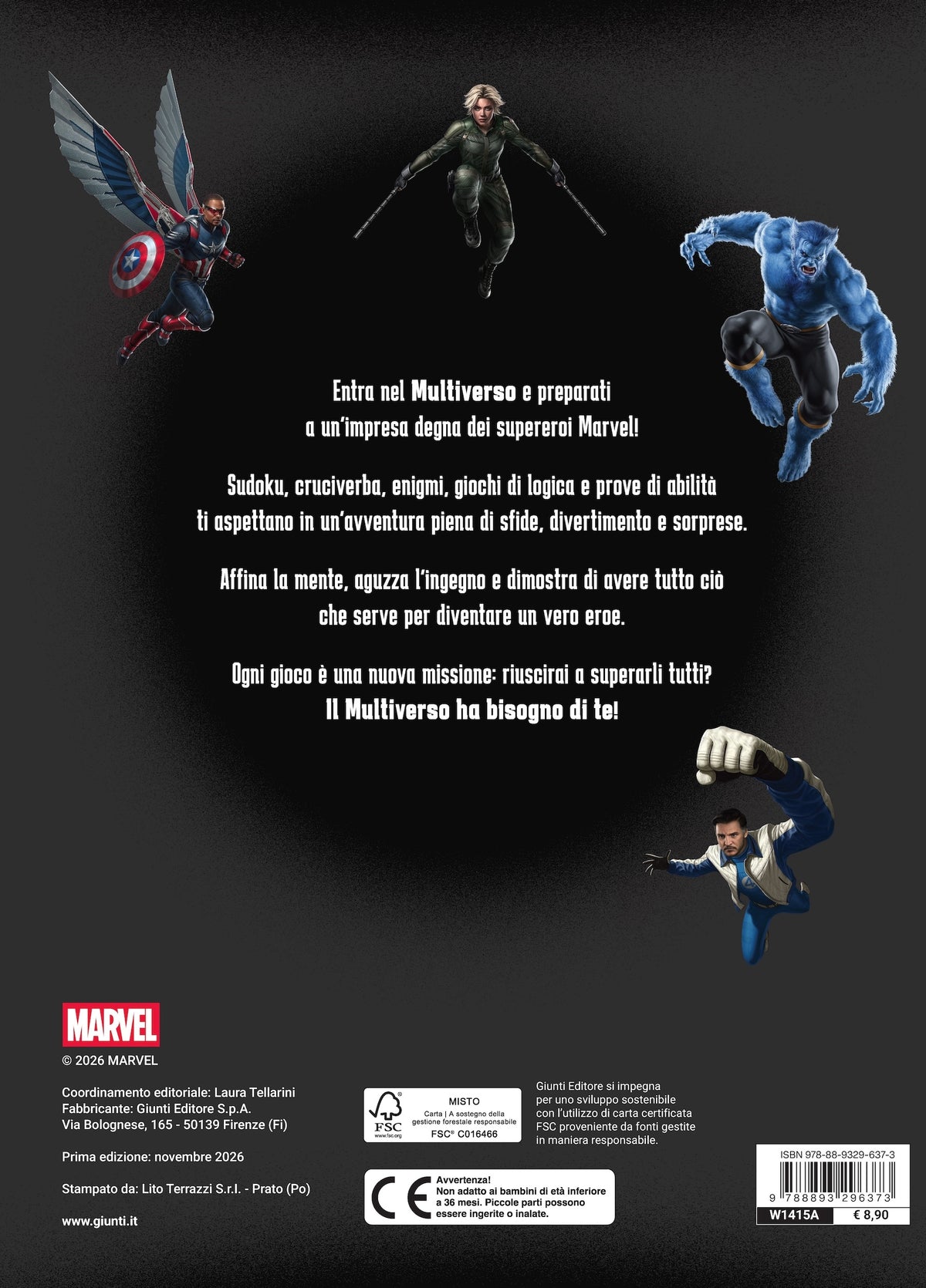 Avengers: Doomsday Sfide da supereroi. Sudoku, cruciverba, enigmi e giochi di abilità dal Multiverso::Con più di 100 adesivi