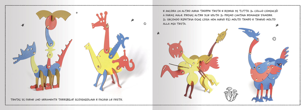 L'inventamostri::Libro + 309 pezzi per costruire mostri