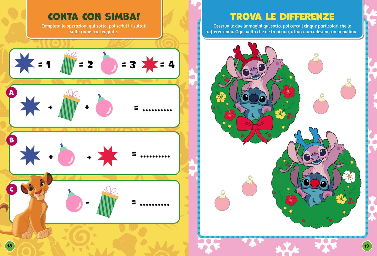 500 Sticker Natale Disney/Pixar::Tante attività per un Natale in allegria