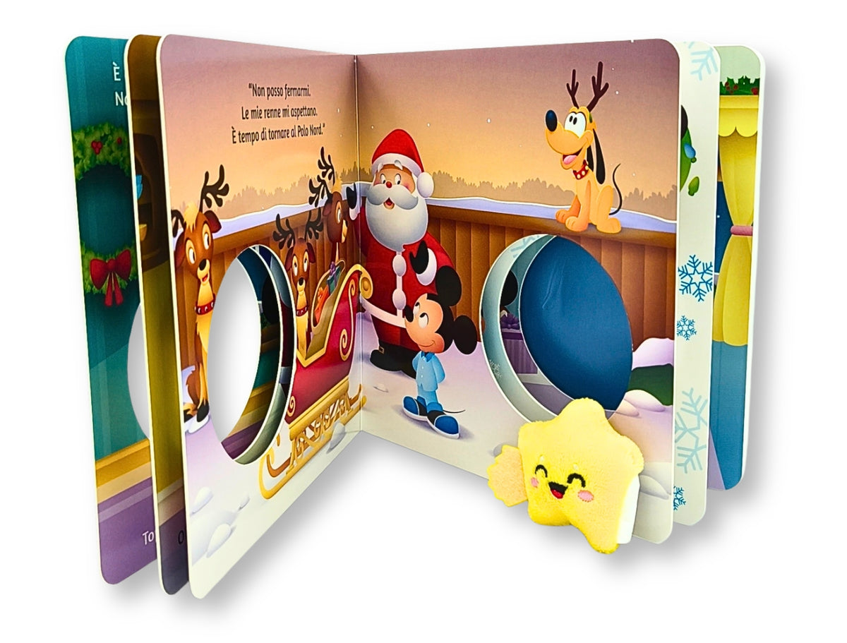 Babbo Natale Toccalibro sonoro Disney baby. Con stellina magnetica