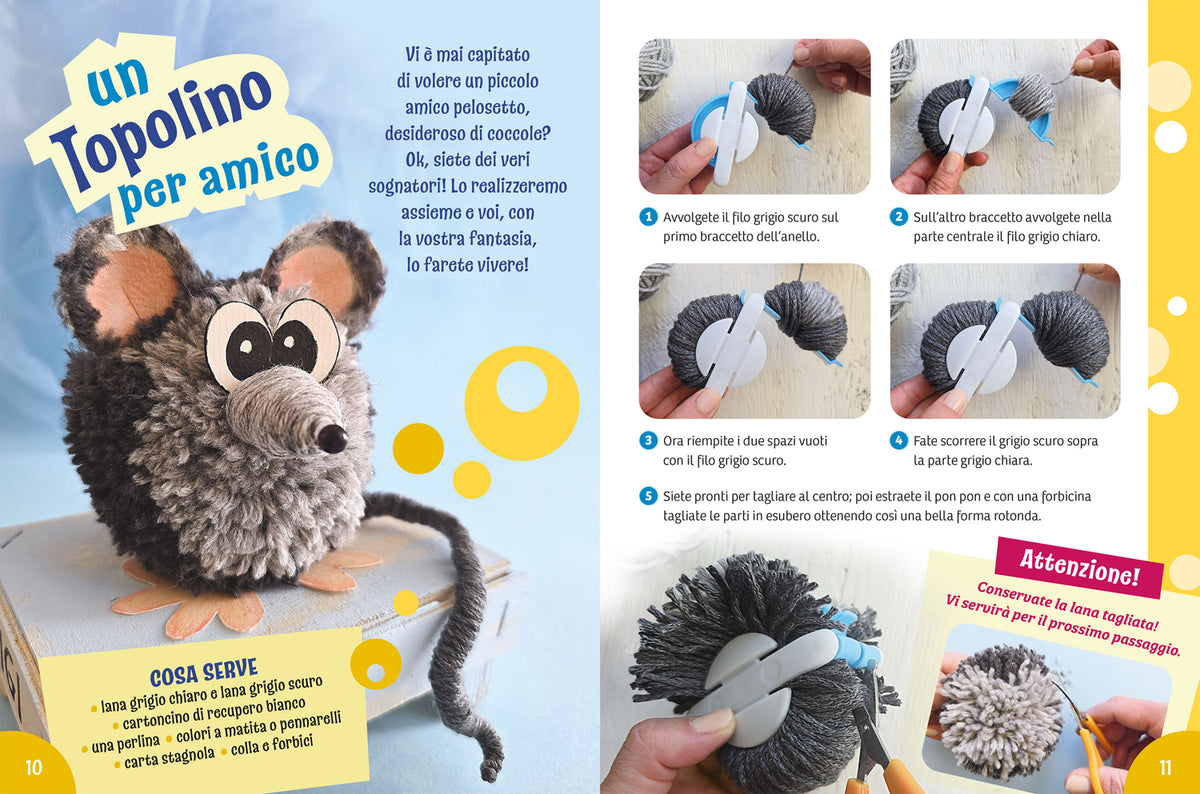 Animaletti pon pon::Crea i tuoi morbidi peluche!