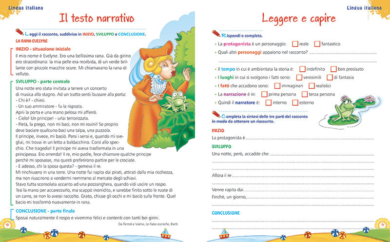 Leggo scrivo conto in vacanza - 9/10 anni::Attività di ripasso di italiano e matematica