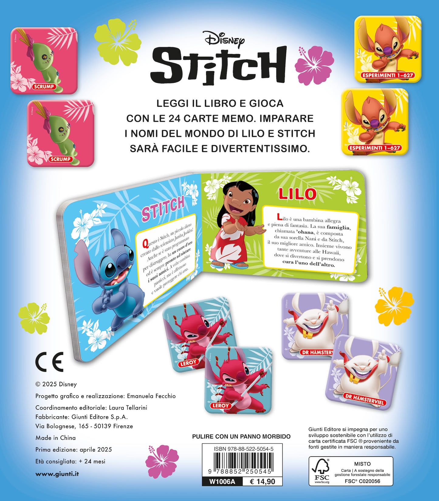 Stitch Memo Book::Memo Leggi e gioca - Un libro e 24 carte per giocare