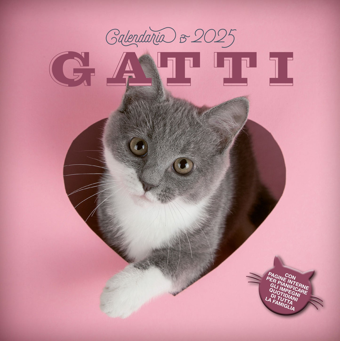 Calendario Gatti 2025 da parete (30 x 30 cm)