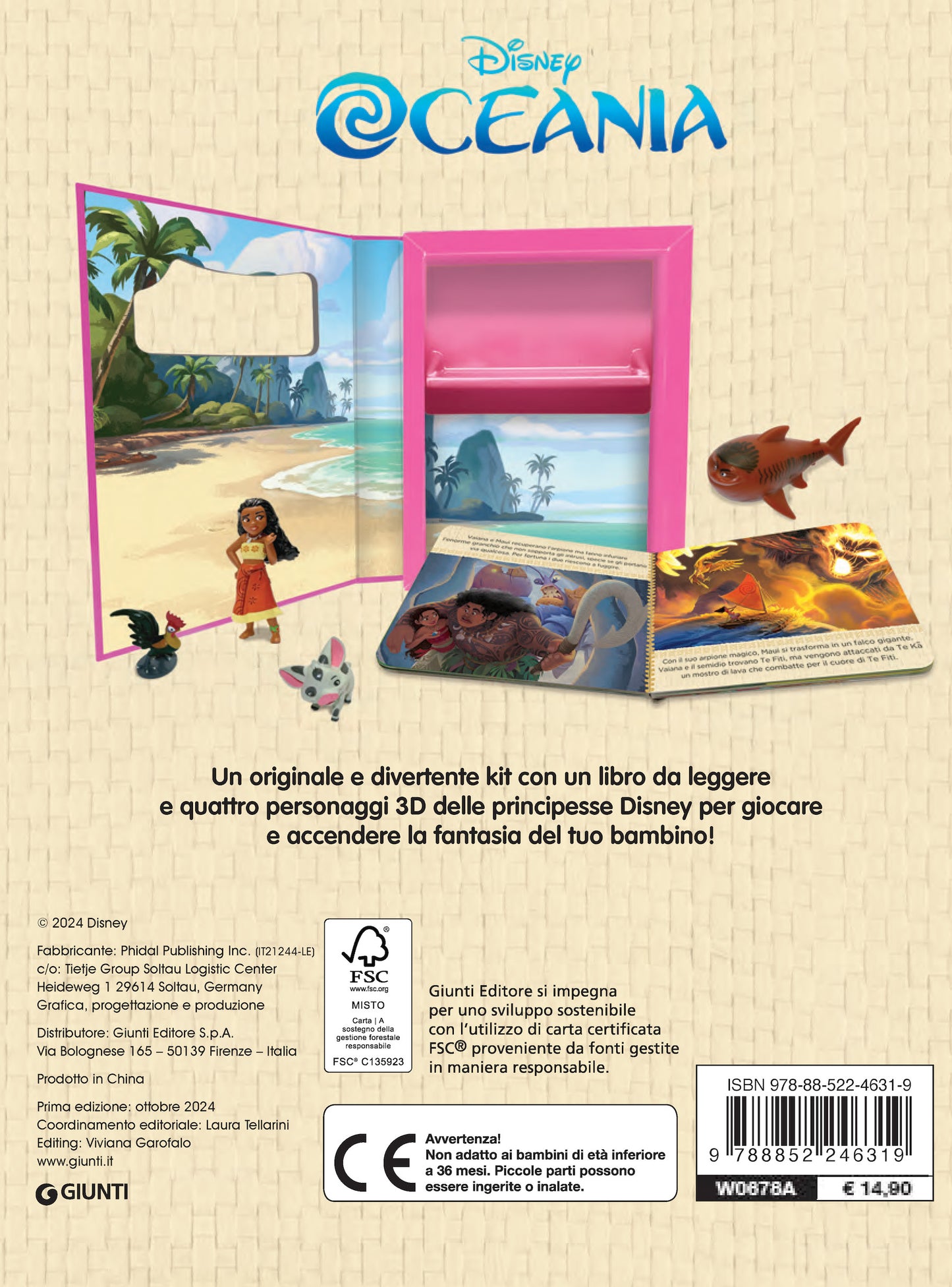 Oceania Baby Box::Con 4 personaggi Disney 3d e un libro