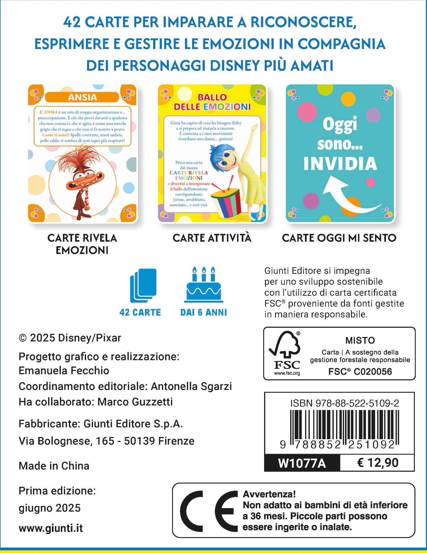 Carte delle emozioni Inside Out 2::42 carte - Scoprile Leggile Raccontale