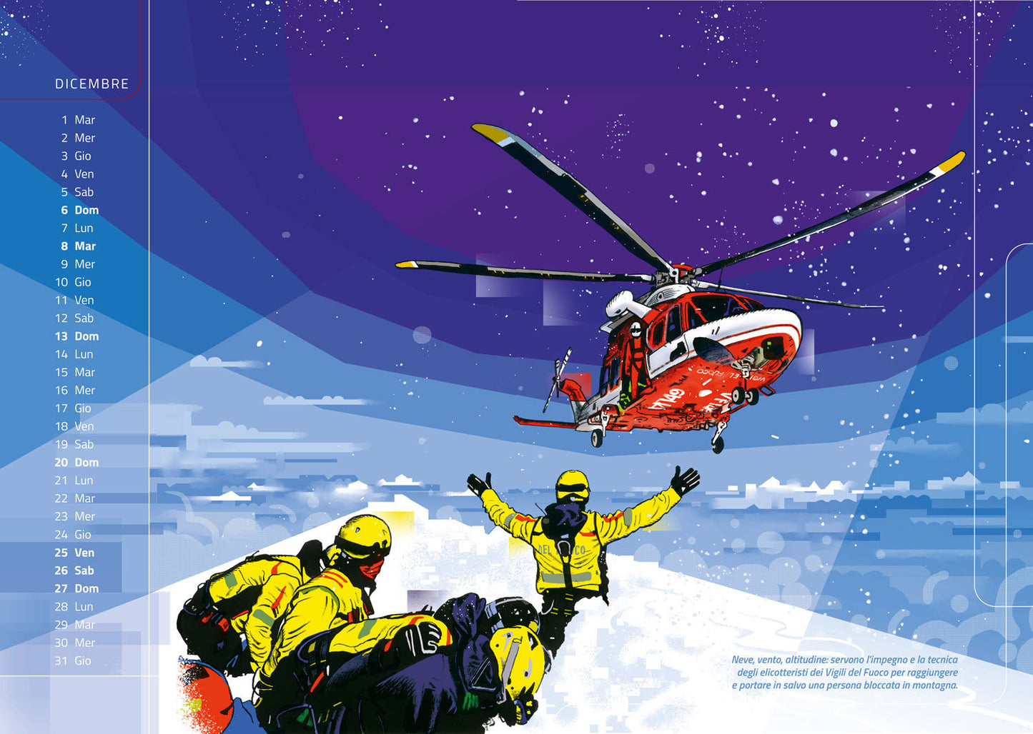 Calendario 2026 Vigili del Fuoco - da parete::Nel segno del soccorso