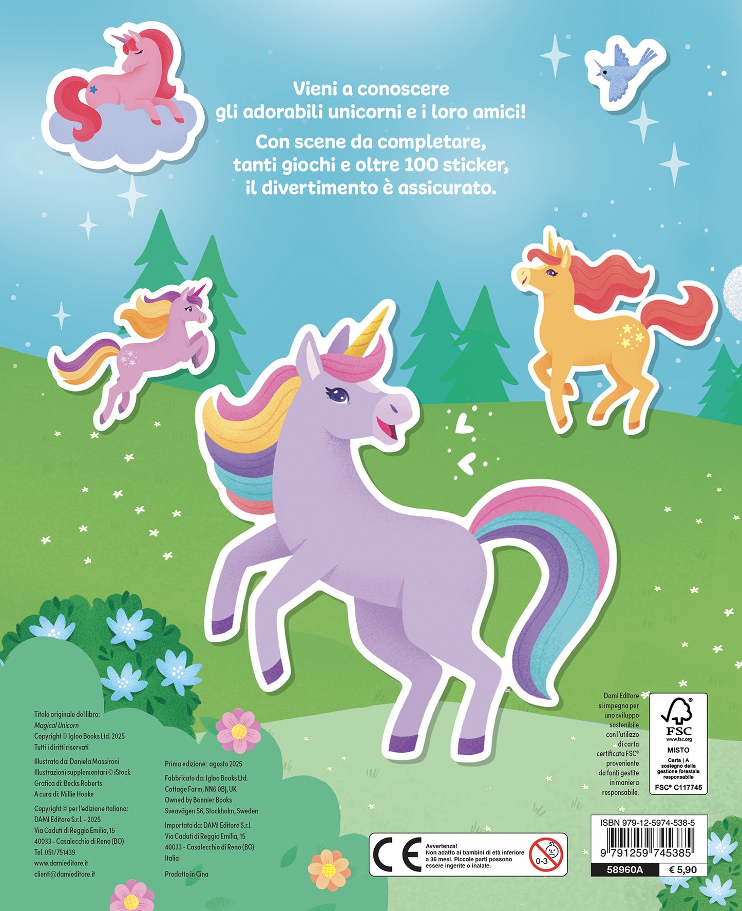 Unicorni::Giochi, Attività, Sticker