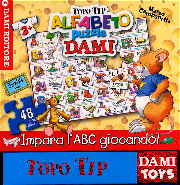 Topo Tip Alfabeto Puzzle Dami. Impara l'ABC giocando!::Dami Toys